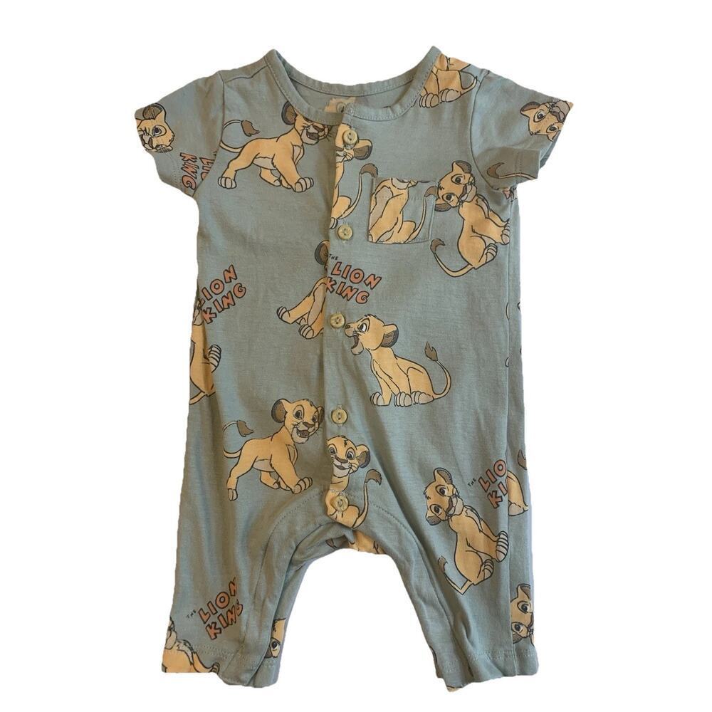 H&M Disney Lion King Baby Romper NB 0-1M Unisex Short Sleeve